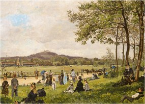 Tablou - French 19th Century, Race Course at Longchamps, reproducere (70x50 cm)