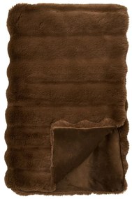 Pătură maro din blană artificială 130x180 cm Galena – House Nordic
