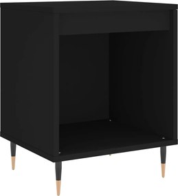 vidaXL Noptieră, negru, 40x35x50 cm, lemn prelucrat
