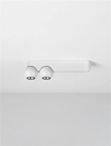 Plafoniera cu 2 Spoturi LED stil minimalist 2700K NOTIC alb