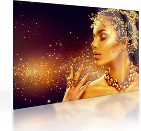Tablou pe sticlă - Regina de aur (70x50 cm)