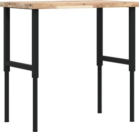 vidaXL Banc lucru 100x60x(73-99,5) cm lemn masiv acacia dreptunghiular