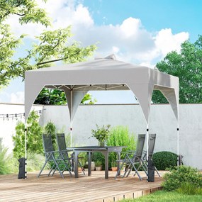 Outsunny Pavilion 3x3m Pliabil, Montaj Ușor cu Buton, UPF 50+ Protecție | Aosom Romania