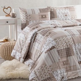 decoDoma Set de vară pernă şi pilotă PATCHWORK bej