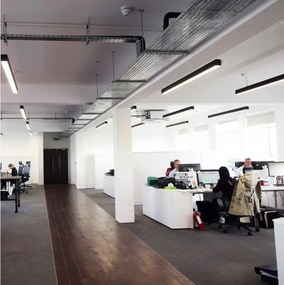 Lustră LED suspendată pe cablu LED/44W/230V 6000K 120 cm neagră