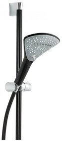 Set de dus, Kludi Fizz, cu para 3 tipuri de jet, furtun si bara 90cm, negru mat, 6774087-00