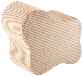 Puf de copii maro deschis cu tapițerie din catifea reiată Cloud – Wigiwama