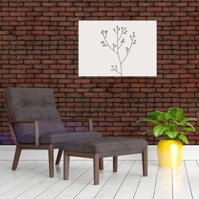 Tablou pe sticlă - Floare de pajiște N⁰3 (70x50 cm)