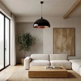 Brilagi - Lustră LED suspendată pe cablu METALO 1xE27/40W/230V Ø 40 cm negru/cupru