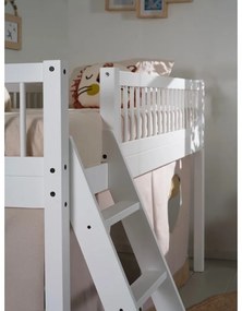 Pat pentru copii alb înalt din lemn de fag 90x200 cm Forrest – Vipack