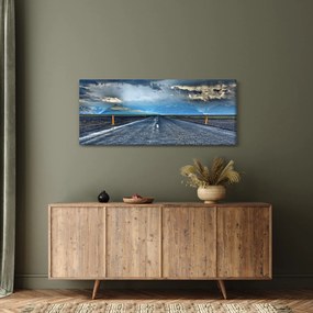 Tablou cu drum în furtună (120x50 cm)