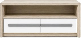 Comoda TV ROMA 4, alb/gri/stejar, PAL laminat, 120x53x44 cm