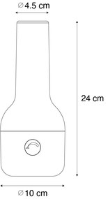 Lampă de masă de exterior aurie cu alb inclusiv LED reîncărcabil IP44 - Haard