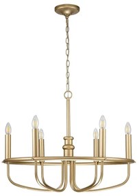 Lustră pe lanț Kichler KL-CAPITOL-HILL6-PNBR CAPITOL HILL 6xE14/40W/230V