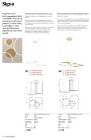 Lustră LED dimabilă pe cablu Redo 01-2606 SIGUA LED/99W/230V 3000K auriu