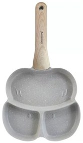 Tigaie cu 3 compartimente Klausberg KB 7824, 19 cm, Finisaj marmura, Inductie, Gri