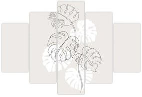 Tablou - Linia de artă monstera N⁰3 (150x105 cm)