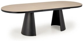 Masa extensibila Giacomo natur/negru L180-240 cm