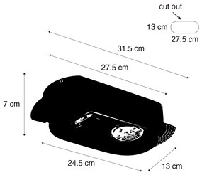 Spot rotund incastrat alb GU10 70mm 2 lumini - Hubs