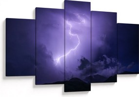 Tablou - cerul violet cu fulger (150x105 cm)