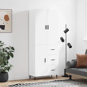 vidaXL Dulap înalt, alb, 69,5x34x180 cm, lemn compozit