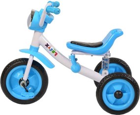 Tricicleta cu pedale NOVOKIDS™ Felix Trike ,Cu melodii si lumini, Max 20 kg, Suspensie spate, Roti din cauciuc EVA, Cadru metalic, Albastru