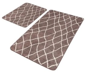 Covorașe de baie maro 2 buc. din catifea 60x100 cm – Mila Home