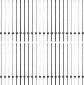 vidaXL Stâlp de gard. 44 pcs Gri 160 cm Oțel