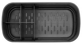 Organizator periute de dinti Cutie Brabantia ReNew 1003493, Rezistent la coroziune, Separator intern, Baza antiderapanta, Gri inchis