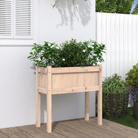 vidaXL Jardinier de grădină cu picioare, 70x31x70cm, lemn masiv de pin