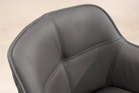 Set 2 scaune Pivotante, Piele Naturala, Gri, Euphoria