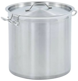 vidaXL Oală de supă, 35 x 35 cm, inox, 33 l