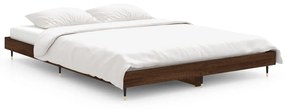 832180 vidaXL Cadru de pat, stejar maro, 140x190 cm, lemn prelucrat