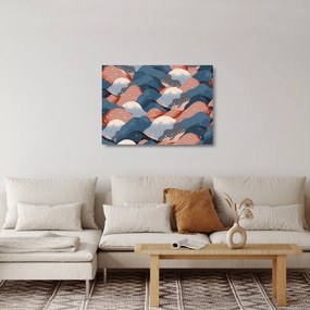 Tablou pe sticlă - Valuri japoneze (70x50 cm)
