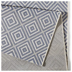 Covor de exterior NORTHRUGS Karo, 160 x 230 cm, albastru