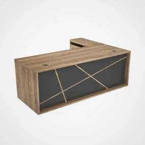 Birou directorial cu dulap lateral mobil ,design modern și elegant ,calitate premium , dimensiuni 1800*900*750