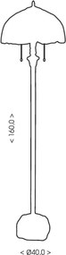 BRILAGI - lampă de podea Tiffany din vitralii CORAL 2xE27/60W/230V