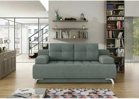 Canapea extensibila OSLO, stofa catifelata verde menta - Salvador 12,