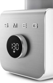 Blender Smeg Collezione BLC02WHMEU, 1400 W, 1,5 l, 22 000 rpm, 5 programe, 9 viteze, Măcinare gheață, Oțel inoxidabil, Alb/Inox