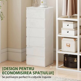HOMCOM comoda îngustă cu sertare | Aosom Romania