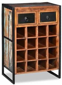 vidaXL Suport pentru 16 sticle de vin, lemn masiv reciclat