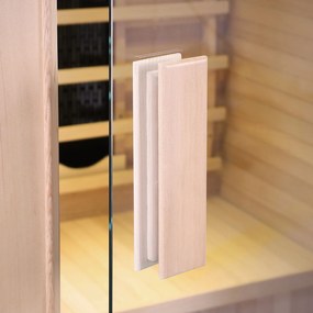Infračervená sauna/tepelná kabína Nyborg S120V s plným spektrom, panelovým radiátorom a drevom Hemlock