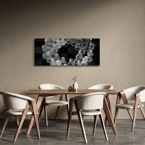 Tablou - șah albnegru (120x50 cm)