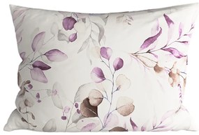 Set de 2 huse decorative pentru perna din microfibra FLORANY 50x70 cm, alba