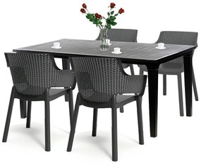 Set mobilier de grădină Fueva 4+1, grafit