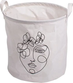 Cos de depozitare cu imprimeu GUSTA 30x30 cm, alb