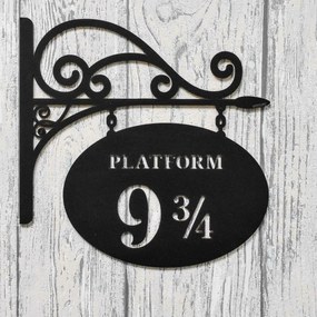 DUBLEZ | Decorațiune din lemn pentru ușă - Platform 9 și 3/4