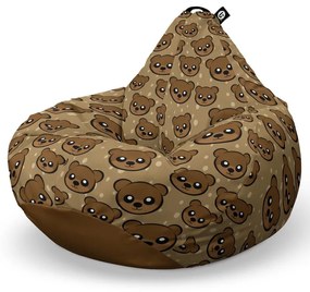 Fotoliu Puf Bean Bag tip Para L, Cute Brown Bear