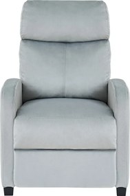 Fotoliu de relaxare, Spatar Rabatabil 135°, Suport picioare extensibil, Catifea, Gri Velvet-39