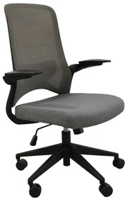 Ergodynamic Dolphin Black Grey - scaun de birou cu brate rabatabile